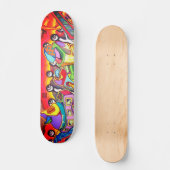 Cool Modern Abstracte Street Art Skateboard (Voorkant)