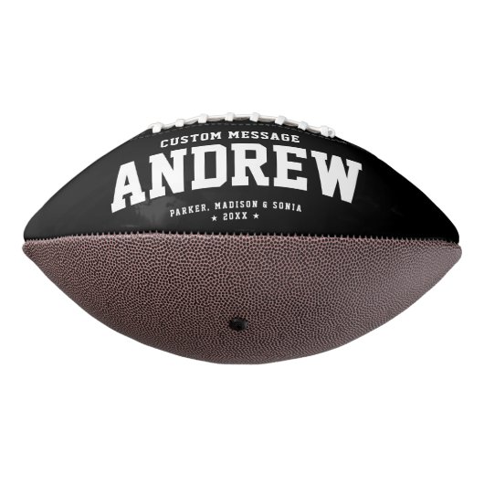 Cool Modern Afstuderen Birthday Gift Foto American Football (Gedraaid 270)