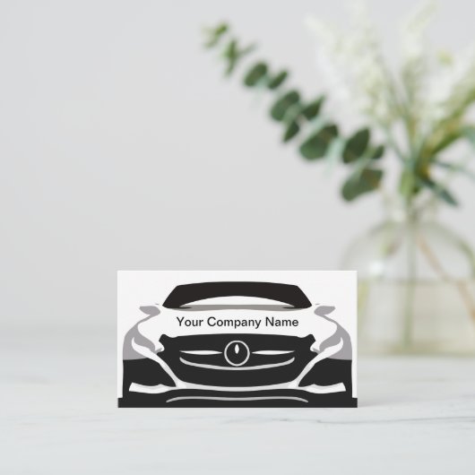Cool Modern Automotive Business Card Template Visitekaartje (Staand voorkant)