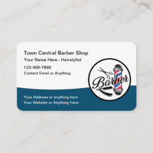 Cool Modern Barber Shop Embleem Visitekaartjes