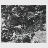 Cool Modern Black Marble Stone Texture Cadeaupapier (Vlak)