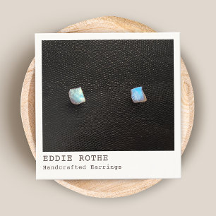 Cool Modern Black White Stud Earning Display Vierkante Visitekaartje