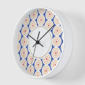 Cool Modern Blauw Sinaasappel Wit Concentrische Ku (Hoek)