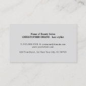 Cool Modern Blue Black Scissor Haarstylist Visitekaartje (Achterkant)