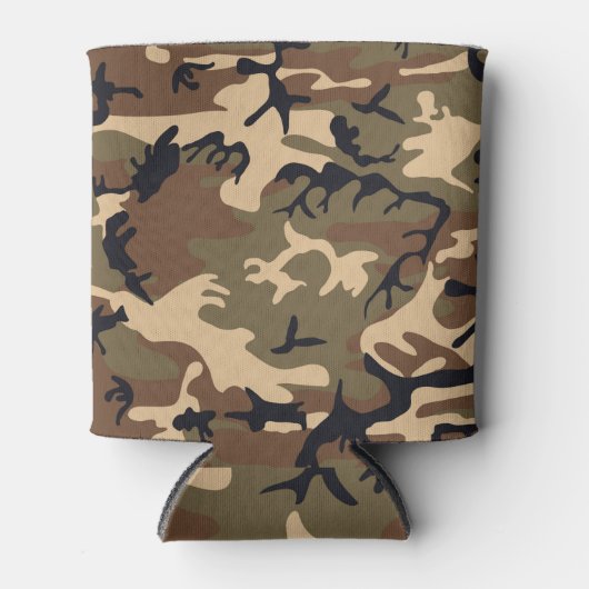 Cool Modern Camouflage-ontwerp Blikjeskoeler (Voorkant)
