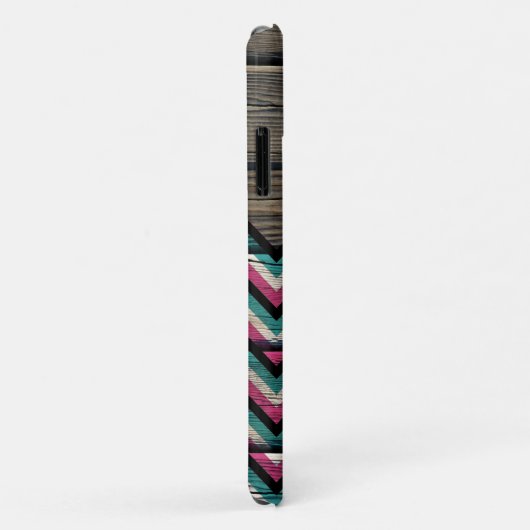 Cool Modern Chevron Pattern op hout Case-Mate iPhone Case (Achterkant/rechts)