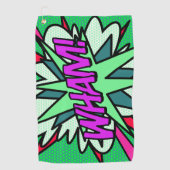 Cool Modern Comic Book WHAM Superhero Golfhanddoek (Voorkant)