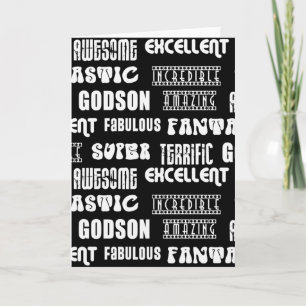 Cool Modern Design for Godsons Positive Words Feestdagen Kaart