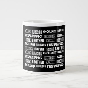 Cool modern design voor broeders : Positieve woord Extra Grote Beker