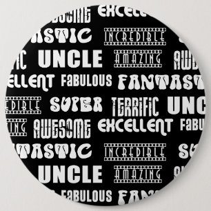 Cool modern design voor Uncles : Positieve woorden Ronde Button 6,0 Cm