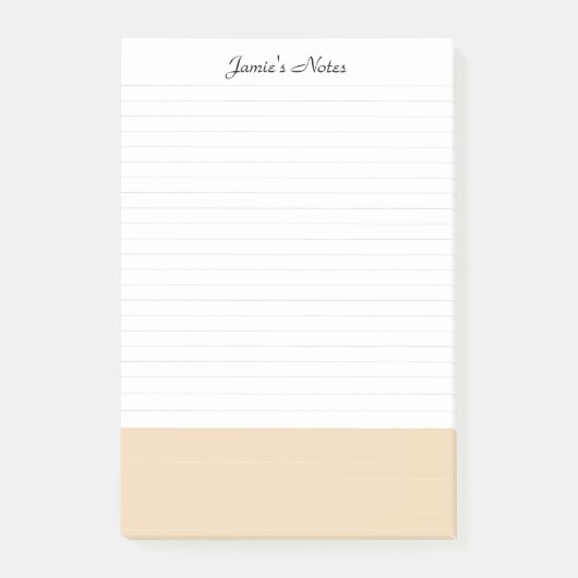 Cool Modern Eenvoudig Wit Pastel Sinaasappel gevoe Post-it® Notes (Voorkant)