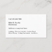 Cool Modern Electricia Visitekaartje (Achterkant)