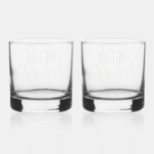 Cool Modern Elegant Good Stuff Gold Black Name Whisky Glas (Achterkant)