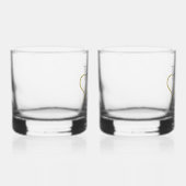Cool Modern Elegant Good Stuff Gold Black Name Whisky Glas (Rechts)