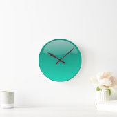 Cool Modern Elegant Seagreen Ombre Pattern Ronde Klok (Huis)