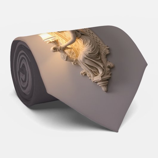 Cool Modern en Uniek Renaissance Lamp Ontwerp Stropdas (Opgerold)