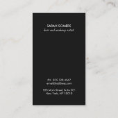 Cool Modern Faux Gold Sequins Makeup Artist Visitekaartje (Achterkant)