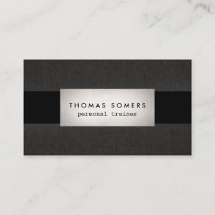 Cool Modern Faux Silver Personal Trainer Visitekaartje