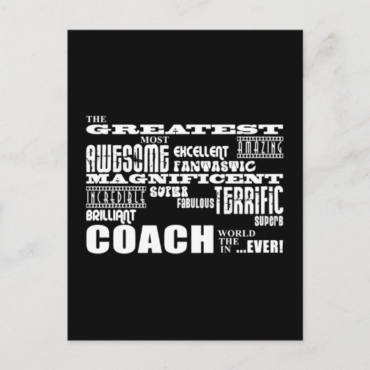 Cool Modern Fun Coaches Beste Coach Wereld Ooit Briefkaart (Voorkant)