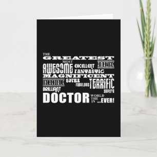 Cool Modern Fun Doctors Greatest Doctor World ooit Bedankkaart