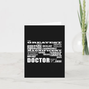 Cool Modern Fun Doctors Greatest Doctor World ooit Bedankkaart