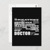 Cool Modern Fun Doctors Greatest Doctor World ooit Briefkaart (Voorkant / Achterkant)