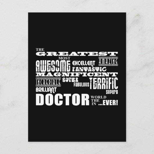 Cool Modern Fun Doctors Greatest Doctor World ooit Briefkaart (Voorkant)