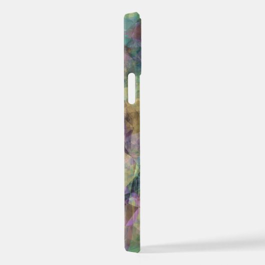 Cool Modern Funky Retro Polygon Mosaic Art Patroon iPhone Hoesje (Rechterkant)