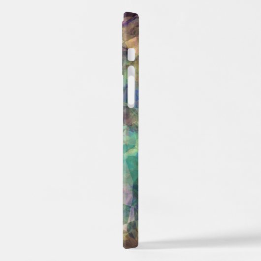 Cool Modern Funky Retro Polygon Mosaic Art Patroon iPhone Hoesje (Linkerkant)