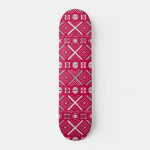 Cool modern Geometric Tribal roze Silver Patroon Skateboard