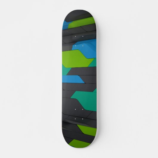 Cool Modern Geometrisch Abstract Patroon Skateboard (Voorkant)