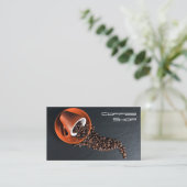 Cool Modern Grey Coffee Mok Foto - Visitekaartje (Staand voorkant)