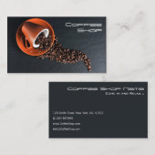 Cool Modern Grey Photo Mug Café - Carte de visite (Devant / Derrière)