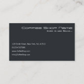 Cool Modern Grey Photo Mug Café - Carte de visite (Dos)