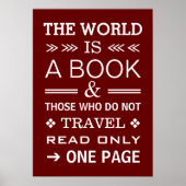 Cool Modern Inspirerend Typography Travel Quote Poster (Voorkant)