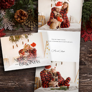 Cool Modern kerstfoto Foto Drieluik Wenskaart