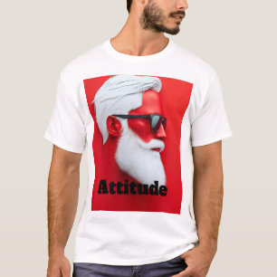 Cool Modern Kerstman Portret T-Shirt   Stijlvol 