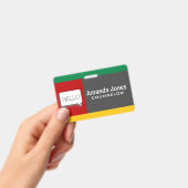 Cool Modern Kleurblok Gepersonaliseerd Professione Badge (Handheld)