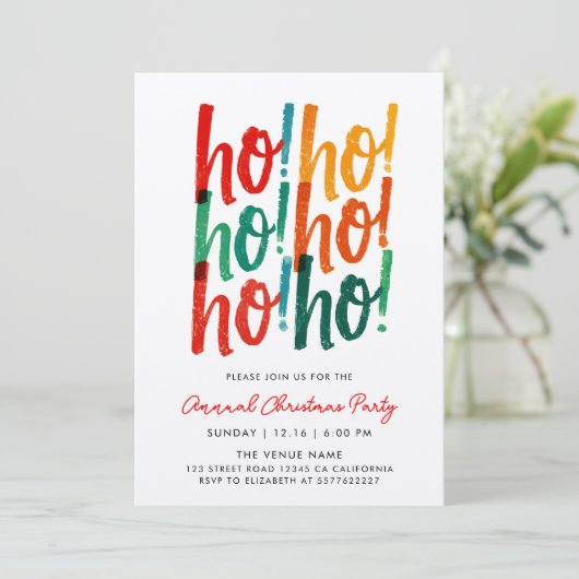 Cool Modern Kleurrijk Kerst Kalligrafie Script Kaart (Staand voorkant)
