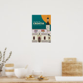 Cool Modern Kroatisch reisposter Poster (Keuken)