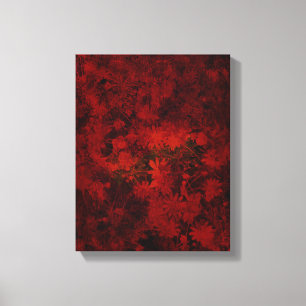 Cool, modern kunst van bloemmotief canvas afdruk