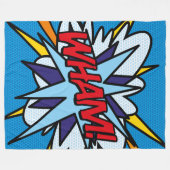 Cool Modern Leuk Typografisch Stripboek WHAM Fleece Deken (Voorkant (Horizontaal))