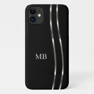 Cool modern mannen zakelijk monogram iPhone 11 hoesje