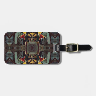 Cool Modern Masculine Hip Patroon Bagagelabel