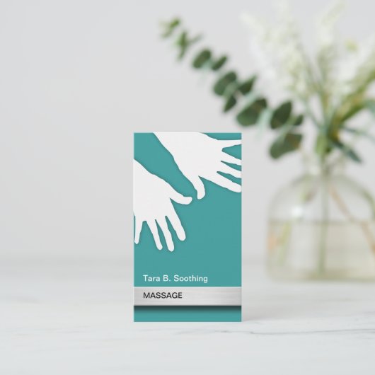 Cool Modern Massage Visitekaartjes (Staand voorkant)
