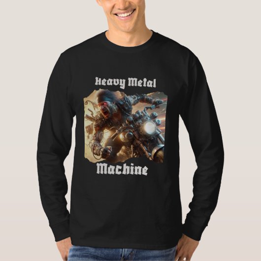 Cool Modern Metal Guitar T-shirt (Voorkant)