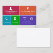 Cool modern metrostijlontwerp - Visitekaartje (Voorkant / Achterkant)