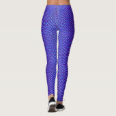    Cool & Modern Moiré Effect Abstract Blauw Paars Leggings (Achterkant)