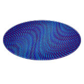 Cool & Modern Moiré Effect Abstract Blauw Paars Snijplank (Hoek)