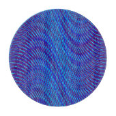 Cool & Modern Moiré Effect Abstract Blauw Paars Snijplank (Voorkant)